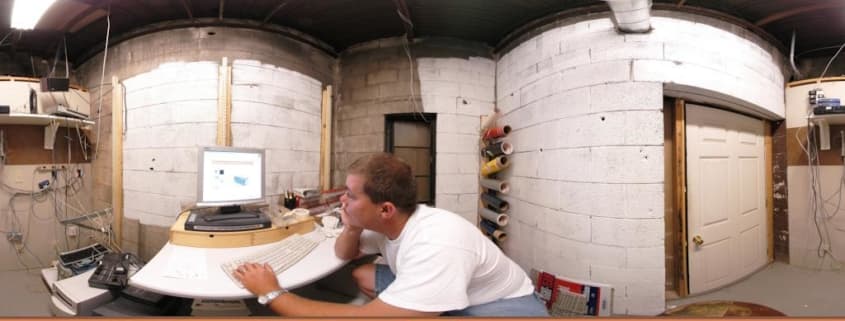 Panorama of a cockpit