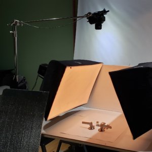 flat lay product photography setup